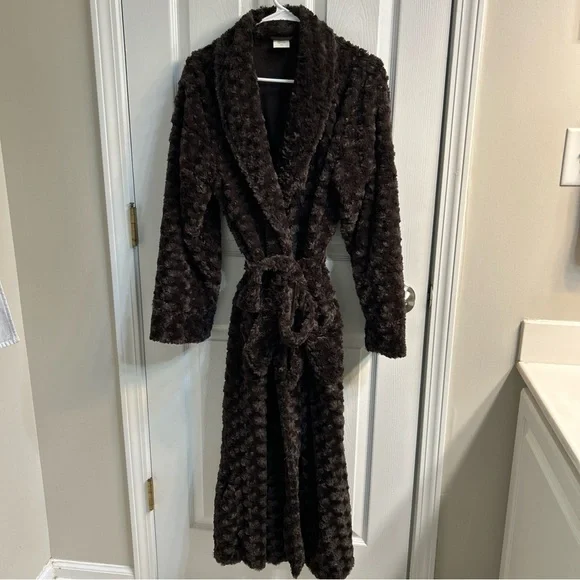 Soma Chenille Plush Long Robe S/M Soft Cozy Spa